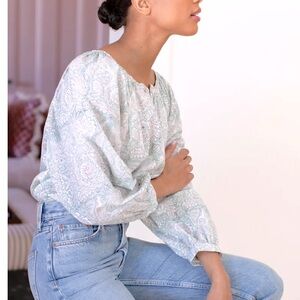 Emerson Fry Light Blue Paisley Blouse